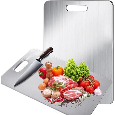 Kitchen cutting board, double-sided food-grade titanium cutt