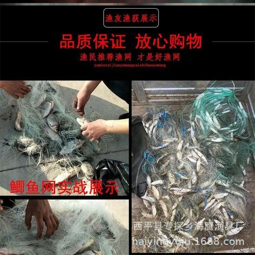 鲫鱼网兜捕捞三层渔具鲢鱼小白条银浮网捞鱼伸缩挂网沉网河道渔网