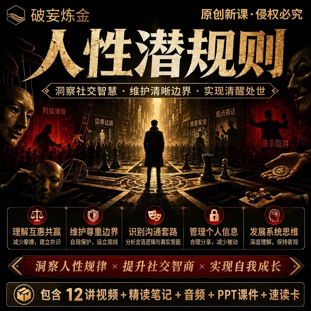 人性潜规则看透人心职场视频课