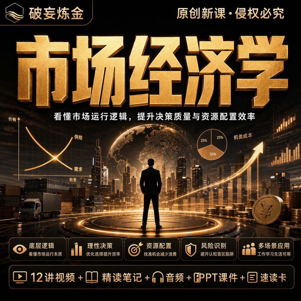 市场经济学课程价格机制供需关系商业认知视频笔记资料