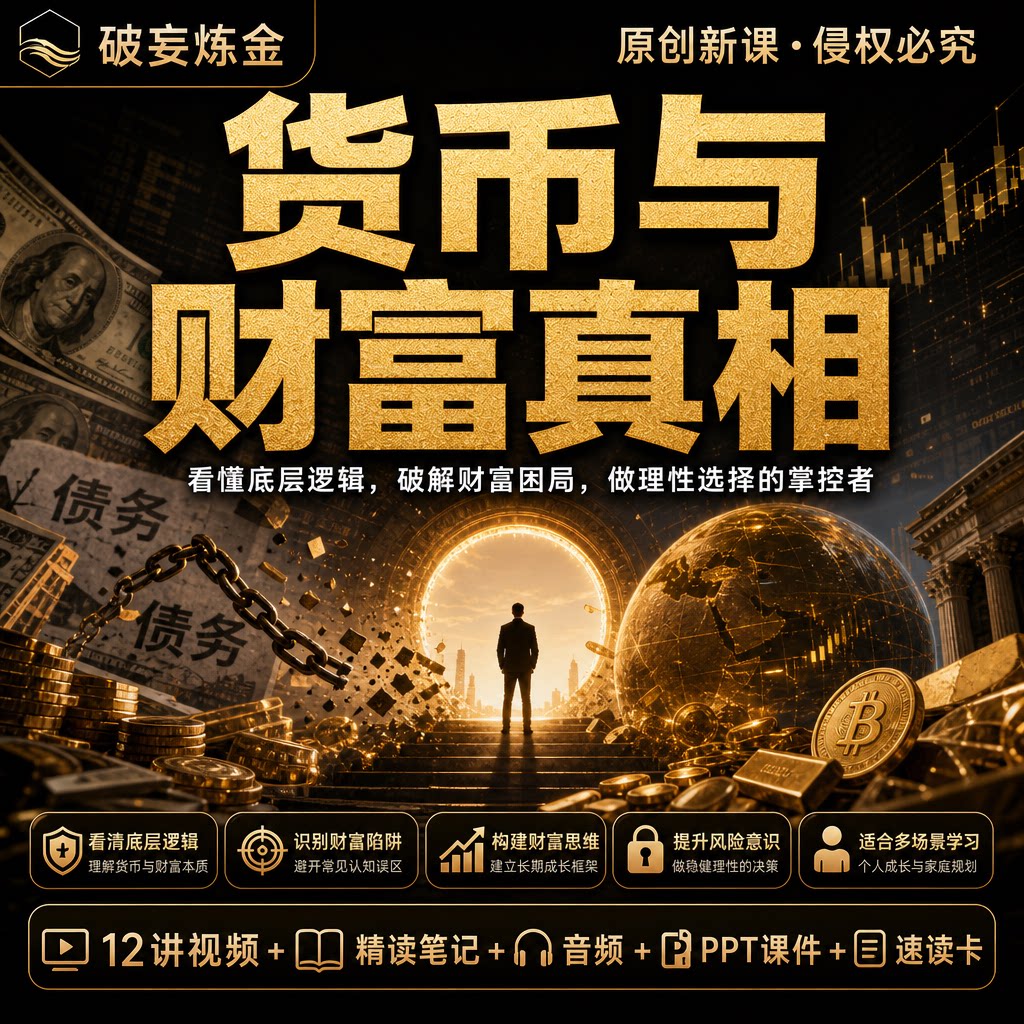 货币与财富认知课程经济常识资产配置思维视频笔记资料
