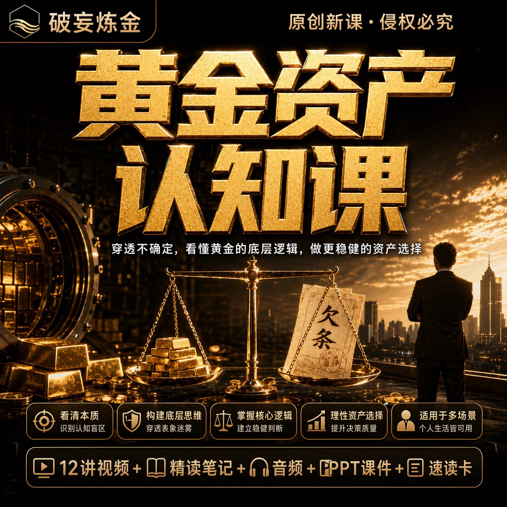 黄金资产认知课程财富管理风险意识市场周期视频笔记资料