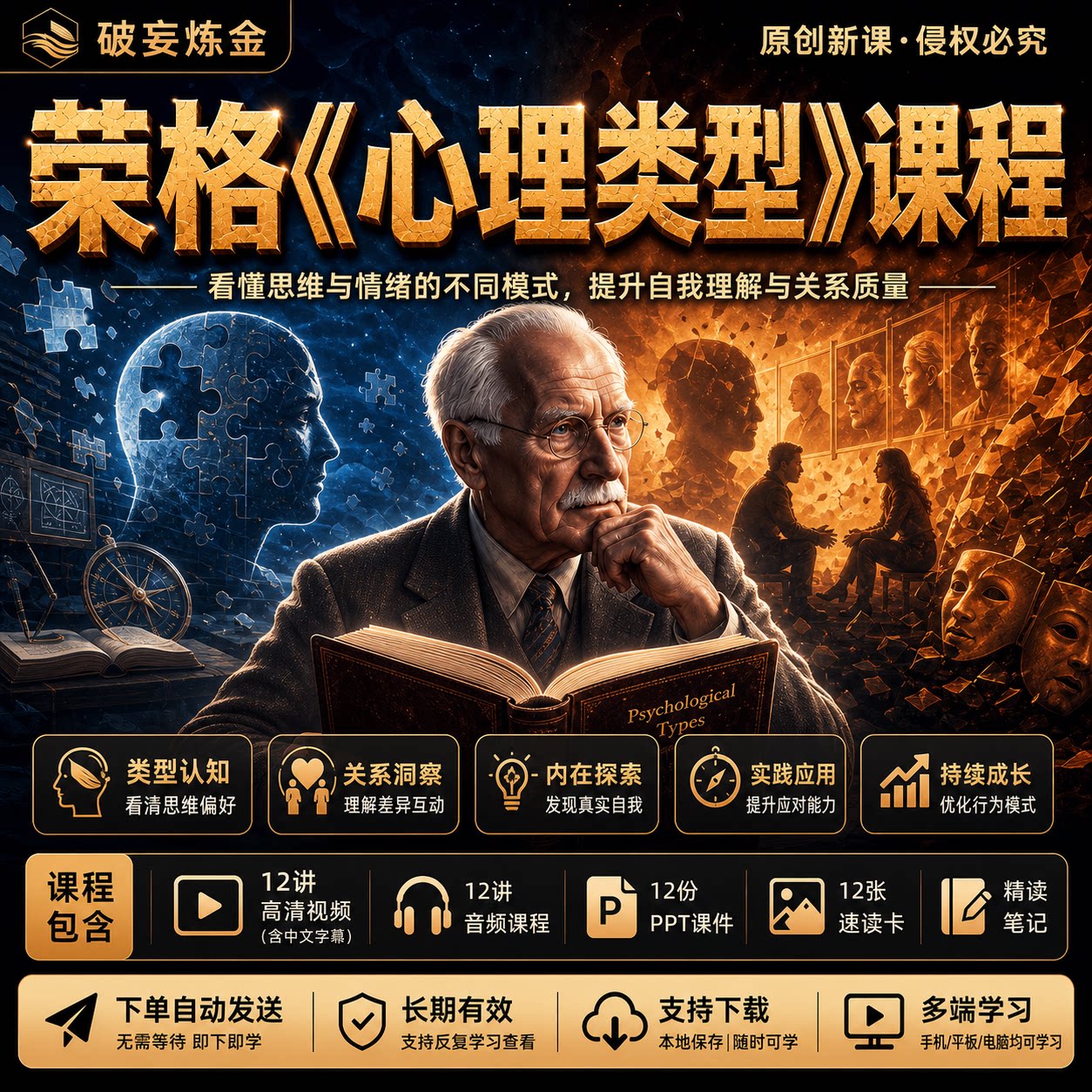 荣格心理类型心理学课程性格理解人际沟通视频笔记音频课件资料