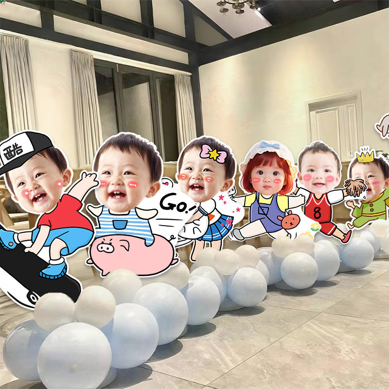 宝宝周岁生日迎宾牌布置百日宴图片