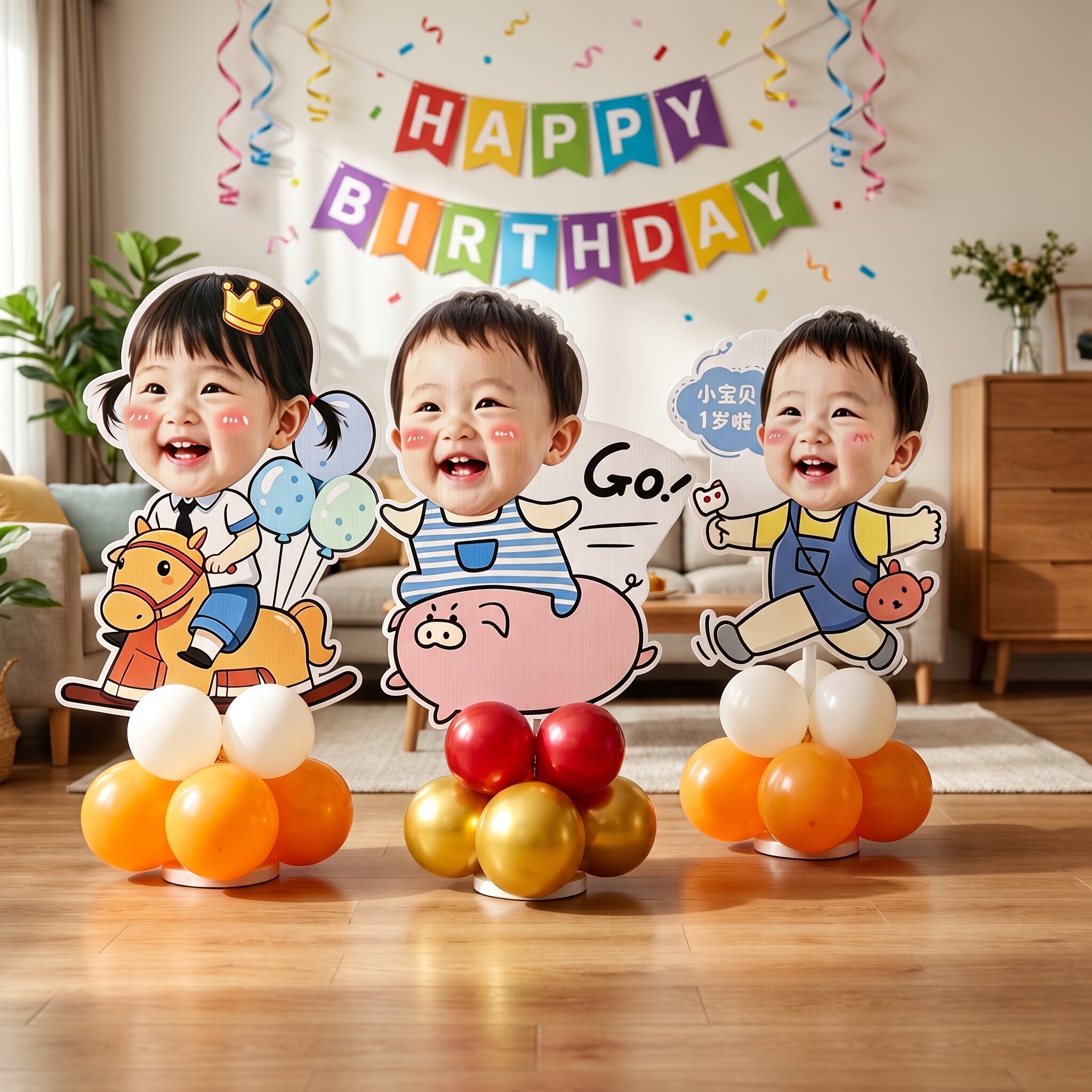 宝宝周岁生日迎宾牌布置百日宴图片