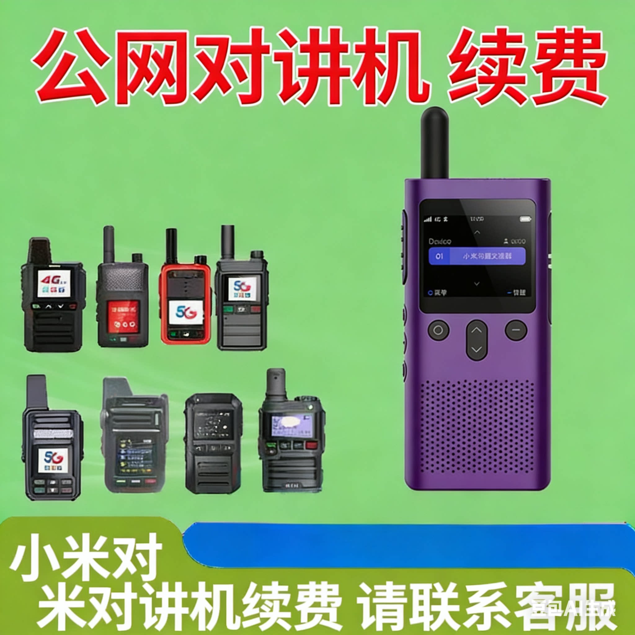 公网对讲机专用卡含3年sim卡到期后可手机充值续费5/4G插卡对