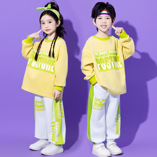 街舞儿童潮服学生运动会啦啦队幼儿园舞蹈表演多巴胺宽松炫酷班服