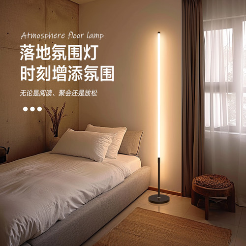 led氛围灯卧室简约落地灯好用~~