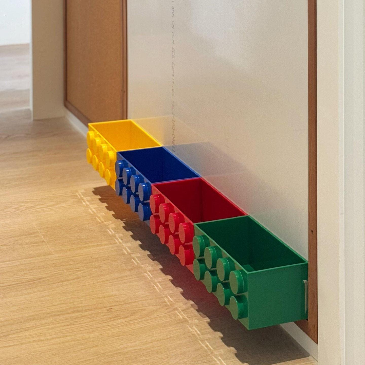 【墙面改造】积木磁吸收纳盒入户玄关置物架多功能杂物整理储物盒