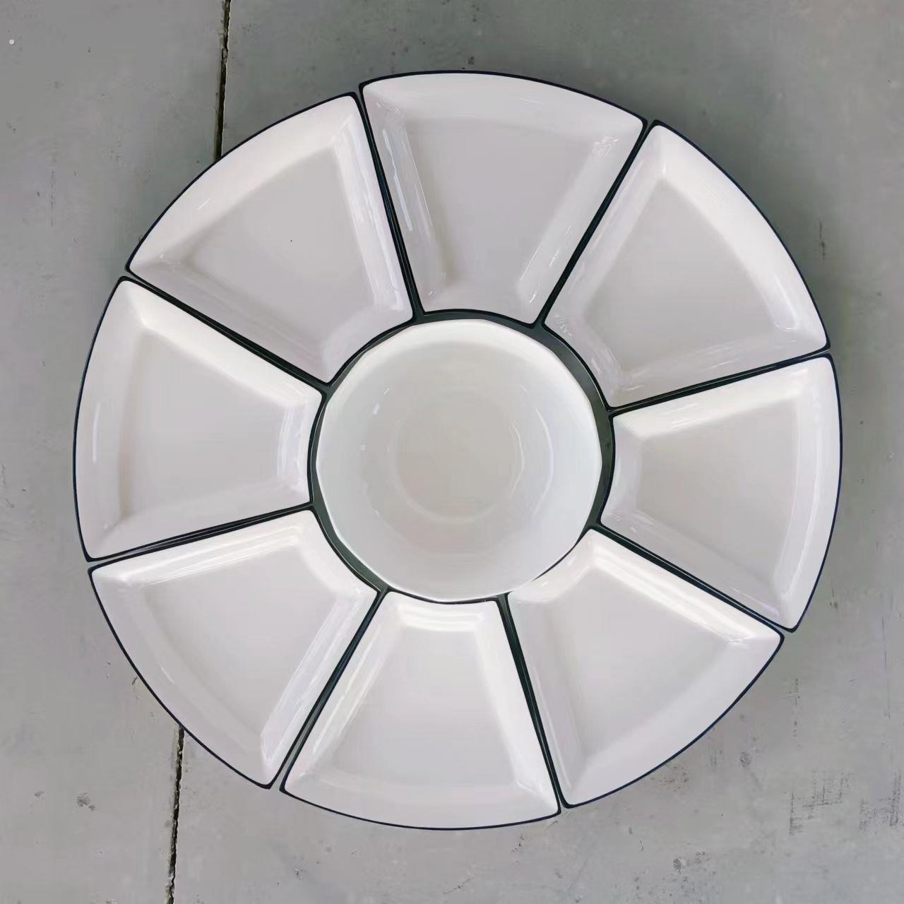 家用网红盘子一整套餐具套组全套家庭装拼盘专用组合陶瓷盘子山西