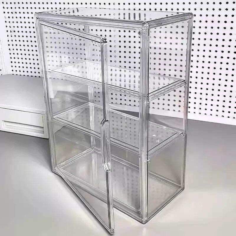 透明压克力杯架收纳盒桌面展示架分层杯子置物架防尘展示柜