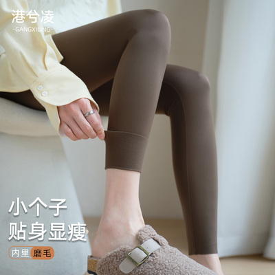 小个子鲨鱼裤女外穿磨毛秋冬新款