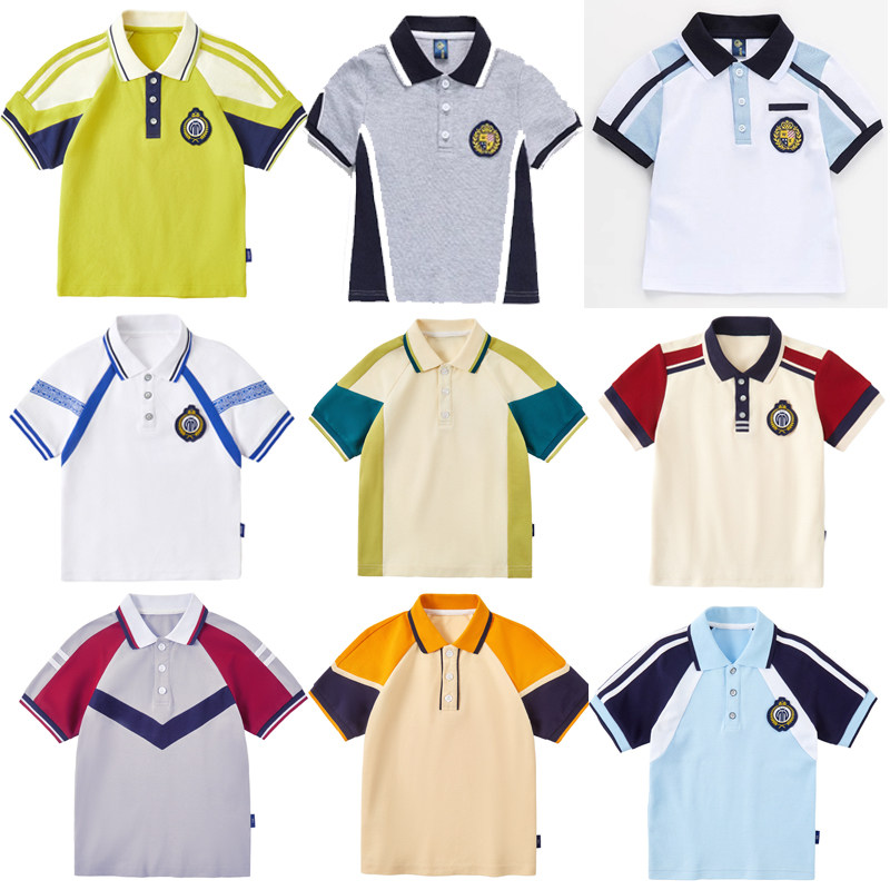 夏季小学生校服上衣短袖t恤园服