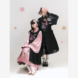 醒春集【弥夜朝朝】明制汉服元素比甲贴里大明蓬蓬裙毛呢妆花粉黑