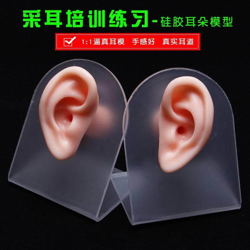 采耳硅胶耳朵模型练习仿真采耳工具套装教学培训学员假耳朵长耳道