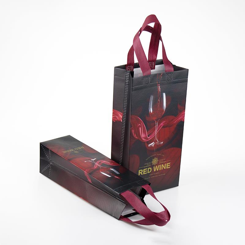 新款红酒瓶礼盒不织布红酒袋葡萄酒单双支装礼品包装袋洋酒手提袋