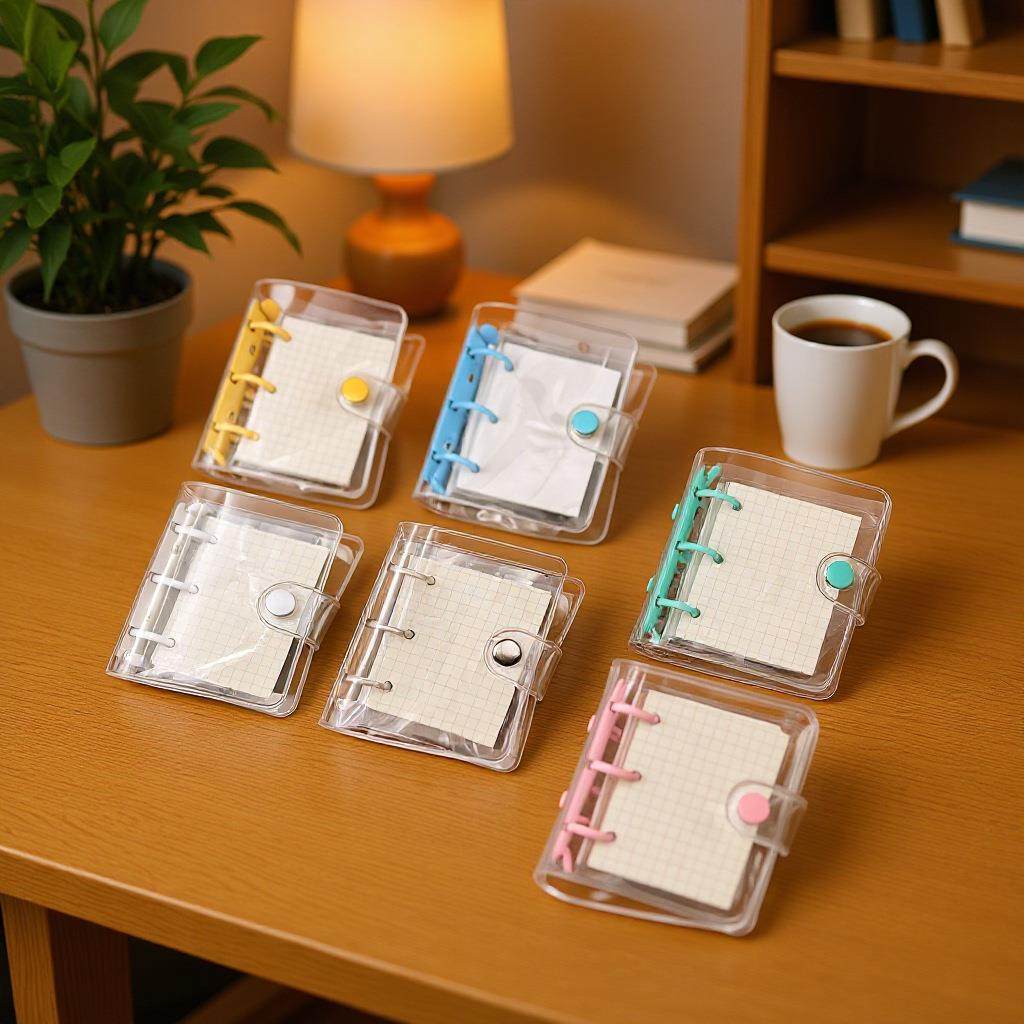 豆豆本可拆卸DIY迷你手帐本大佬自制韩国ins风活页口袋本三孔随身可携式笔记本子清新文艺透明高颜值学生记事