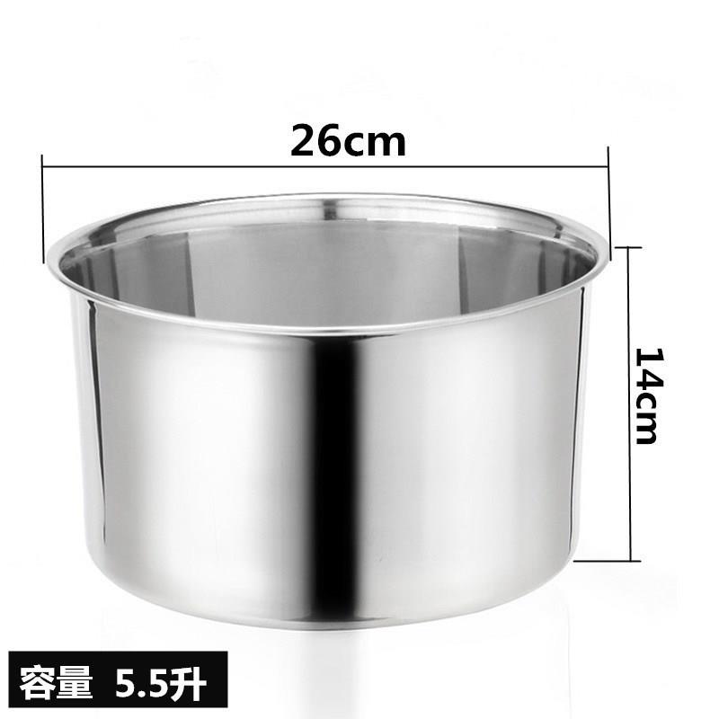 新烘焙盆料理加厚打蛋盆圆形防滑和面盆带盖加深盆不锈钢白钢盆