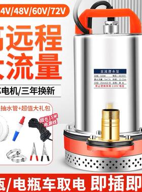 德国进口直流潜水泵12V24V48V60V72V抽水泵农用抽水机灌溉家用