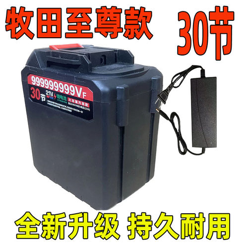通用牧田款锂电池30节21v无线洗车机器水枪大容量锯角磨机用充电