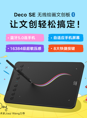 XPPen数位板Deco SE手绘板电脑写字绘画板可连接手机电子手写板