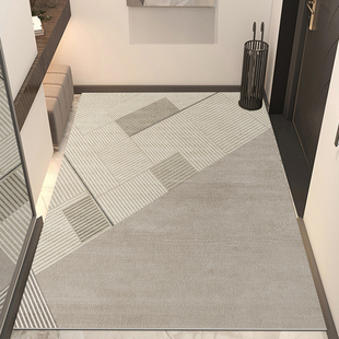 高级感入户门地垫现代轻奢风地毯进门门口门垫玄关家用竖版可裁剪