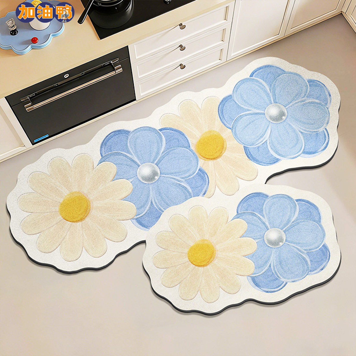 厨房地垫简约硅藻泥防滑专用脚垫2026新款家用耐脏好打理吸水垫子,居家布艺,厨房地垫,淘宝优惠券,粉丝福利购,淘宝优惠卷