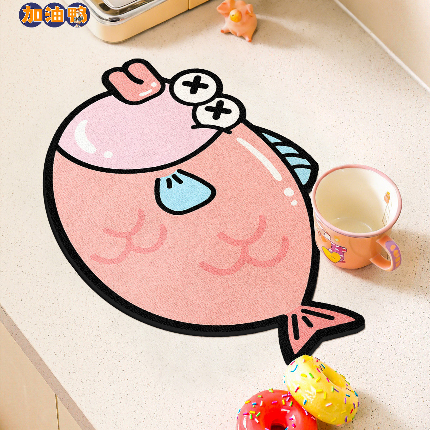 厨房台面卡通沥水垫2026新款吸水垫洗碗池家用硅藻泥吸油耐脏桌垫,居家布艺,厨房地垫,淘宝优惠券,粉丝福利购,淘宝优惠卷