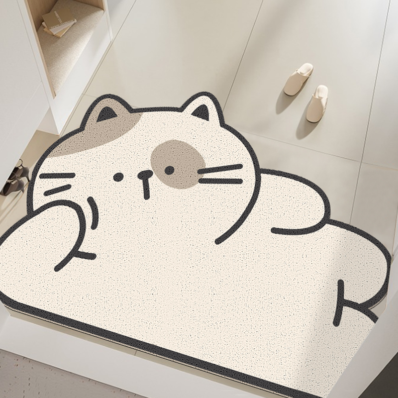 卡通丝圈地垫入户门垫进门门口玄关脚垫地毯脚垫子家用可裁剪动物