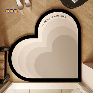 心型入户门地垫进门门口地毯皮革pvc可擦免洗脚垫爱心入门户家用