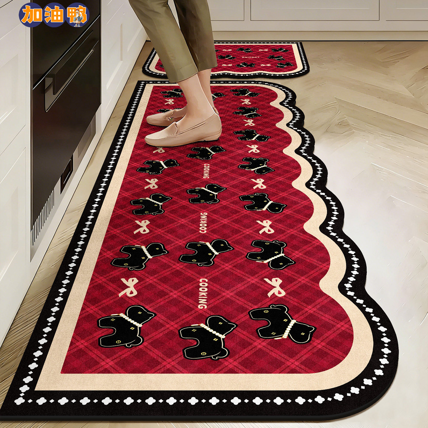 2026新款马年中式厨房专用地垫吸水速干防滑垫喜庆耐脏硅藻泥地毯,居家布艺,厨房地垫,淘宝优惠券,粉丝福利购,淘宝优惠卷