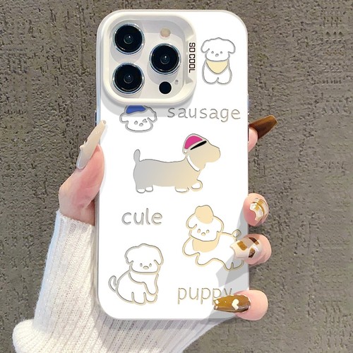 可爱帽子狗情侣适用苹果16pro手机壳iphone15适用一加13适用小米15适用红米k80适用荣耀300保护套适用魅族21