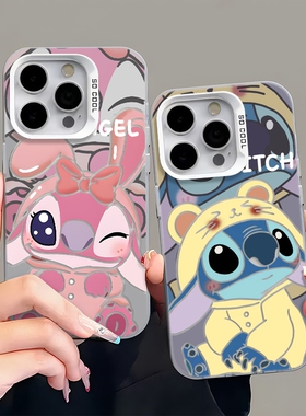 睡衣史迪仔情侣适用苹果16pro手机壳iphone15适用一加13适用小米15适用红米k80适用荣耀300保护套适用魅族21