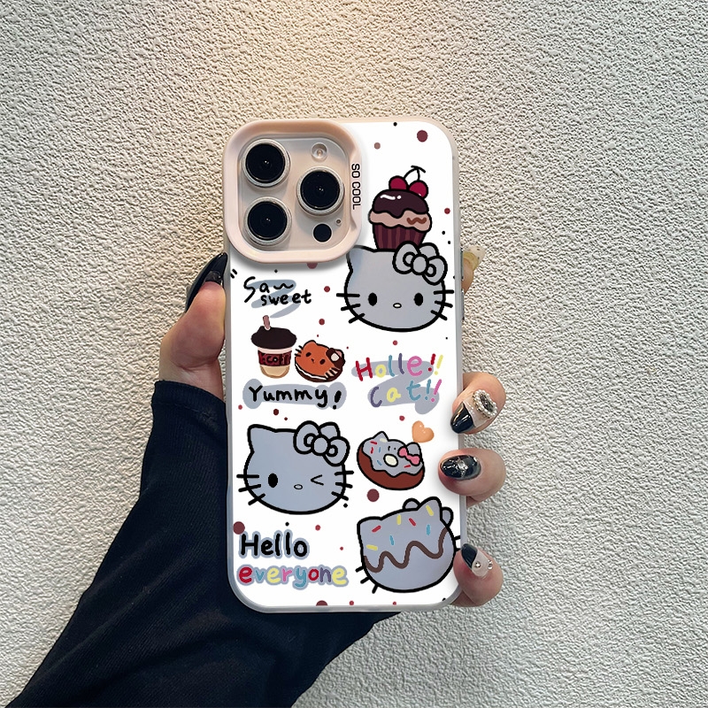 蛋糕凯蒂猫情侣适用苹果16pro手机壳iphone15适用一加13适用小米15适用红米k80适用荣耀300保护套适用魅族21