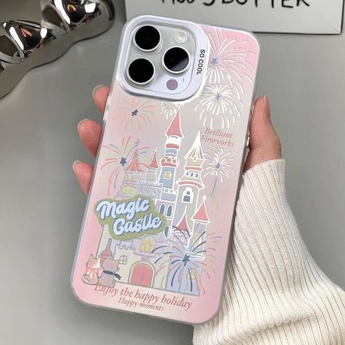梦幻烟花城堡适用苹果16pro手机壳适用一加13适用红米k80适用小米15Pro适用荣耀300保护套适用华为mate70