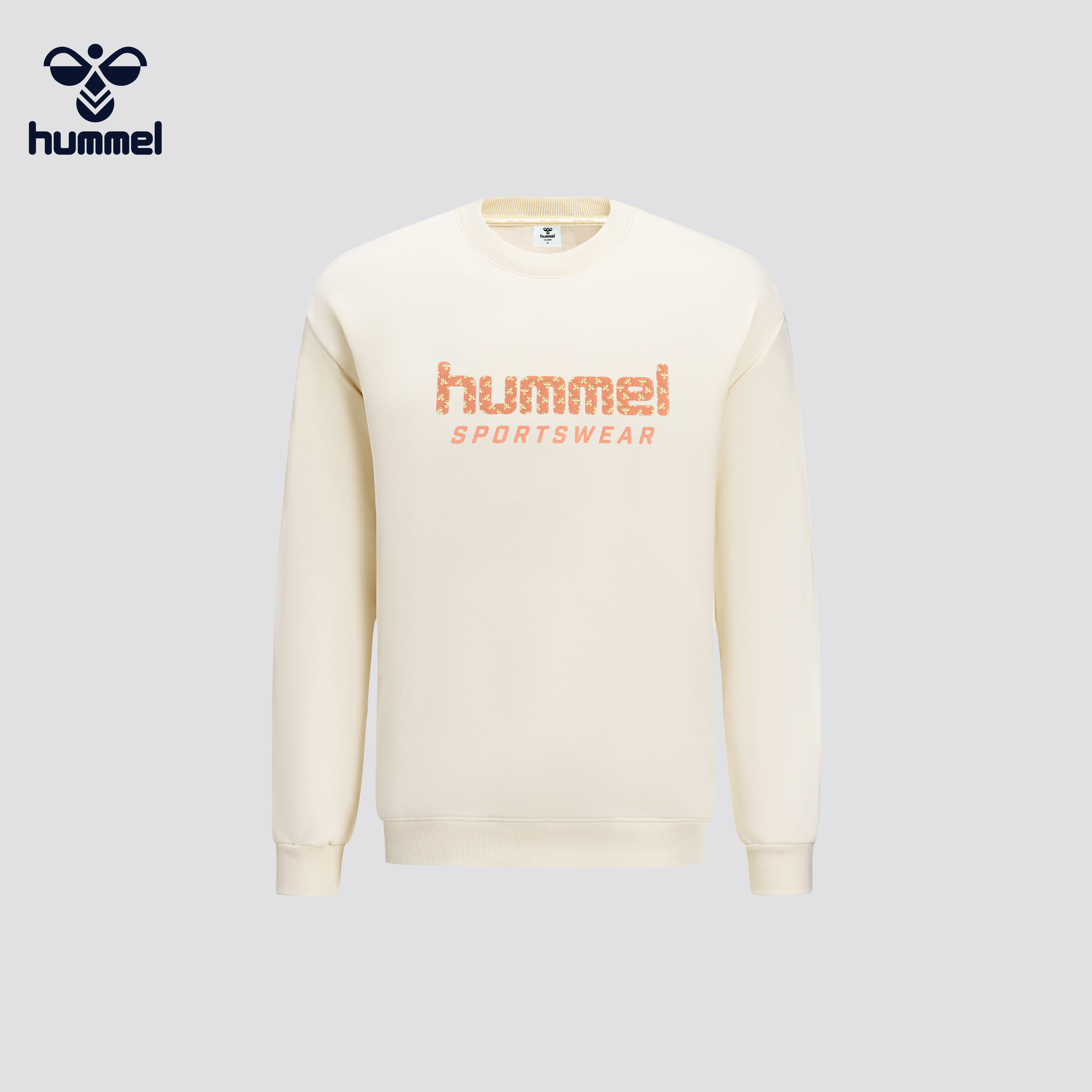 HUMMEL字母印花圆领卫衣
