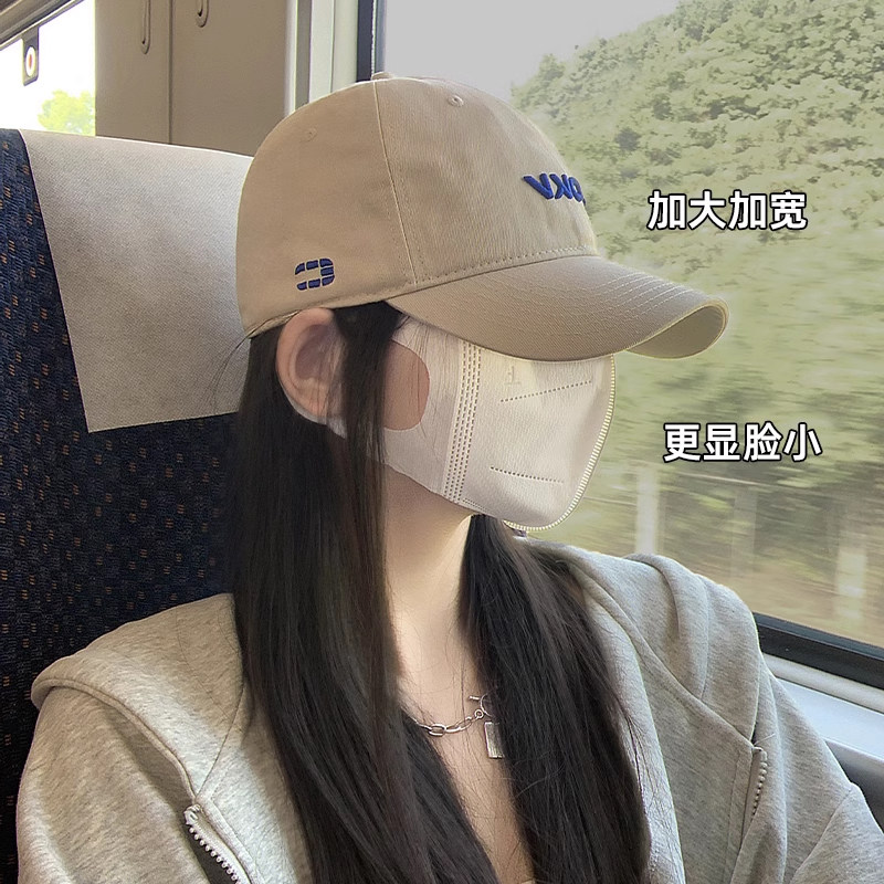 棒球帽子女2026新款大头围显脸小深顶加宽大帽檐遮脸鸭舌帽男款