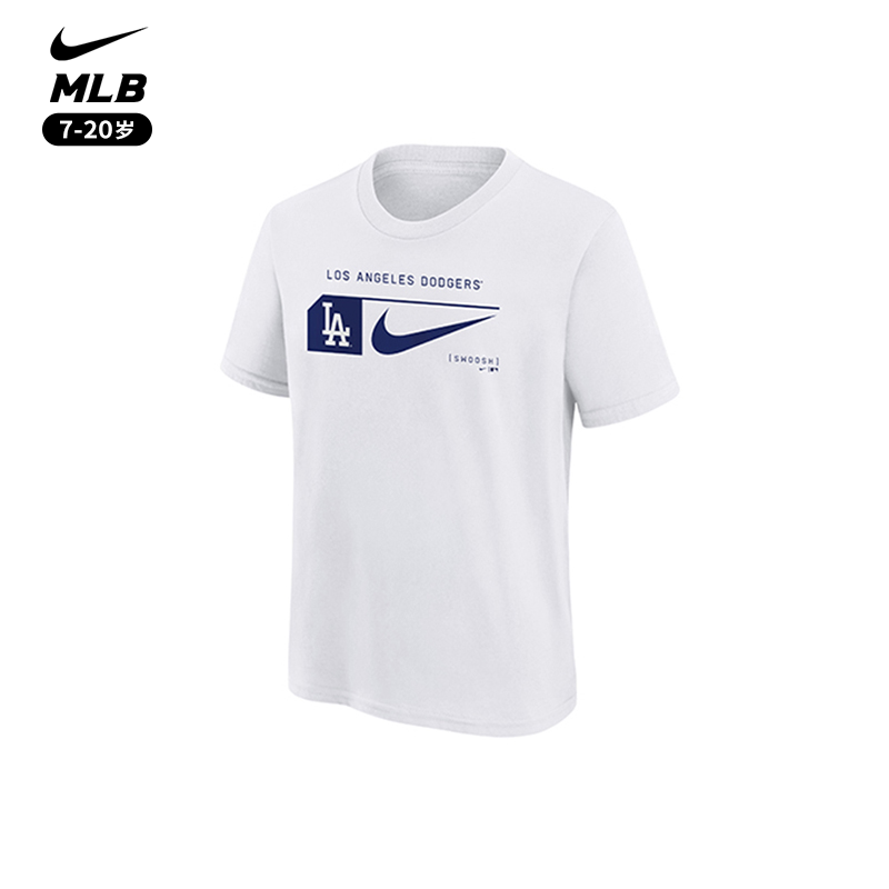 耐克MLB男女童短袖T恤运动简约
