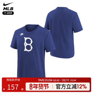 MLB Nike耐克 道奇短T运动休闲圆领短袖T恤篮球训练服上衣