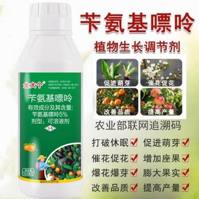 5%苄氨基嘌呤花芽分化保花保果坐果细胞分裂叶面肥生长调节剂农药