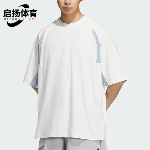 Adidas/阿迪达斯正品FOS T-SHIRT男士拼接宽松经典耐穿短袖KB4621