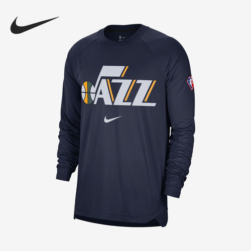 Nike耐克正品Dri-Fit NBA犹他爵士队速干插肩长袖篮球DB0724-419
