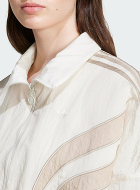 Adidas/阿迪达斯官方正品三叶草女士宽松立领运动休闲外套IY9239