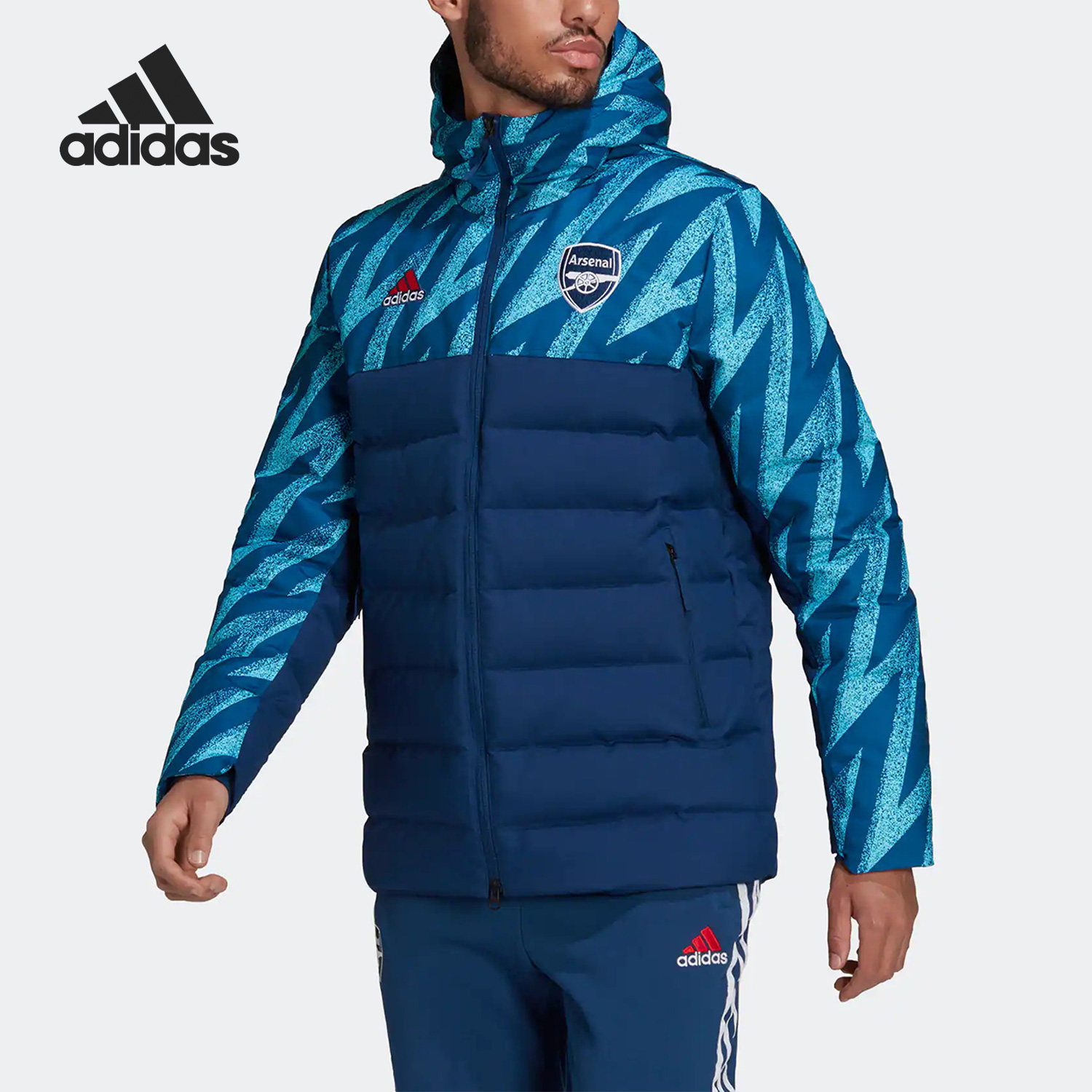 Adidas/阿迪达斯正品阿森纳足球男子运动保暖羽绒服GR4230