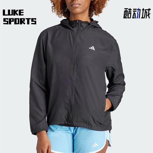 Adidas/阿迪达斯正品2025女士反光跑步运动经典连帽外套IL7223
