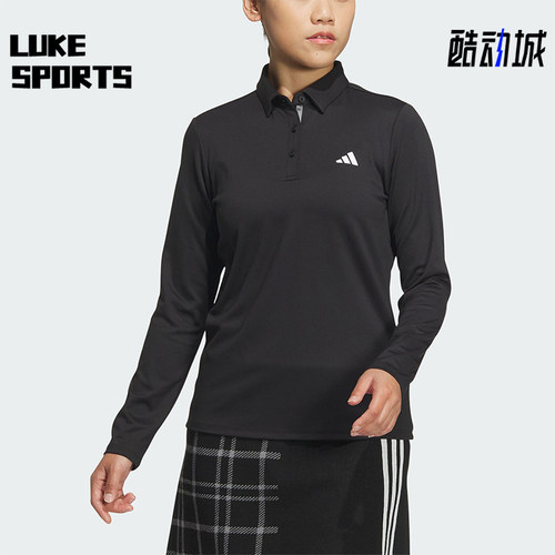 阿迪达斯女士高尔夫长袖POLO衫