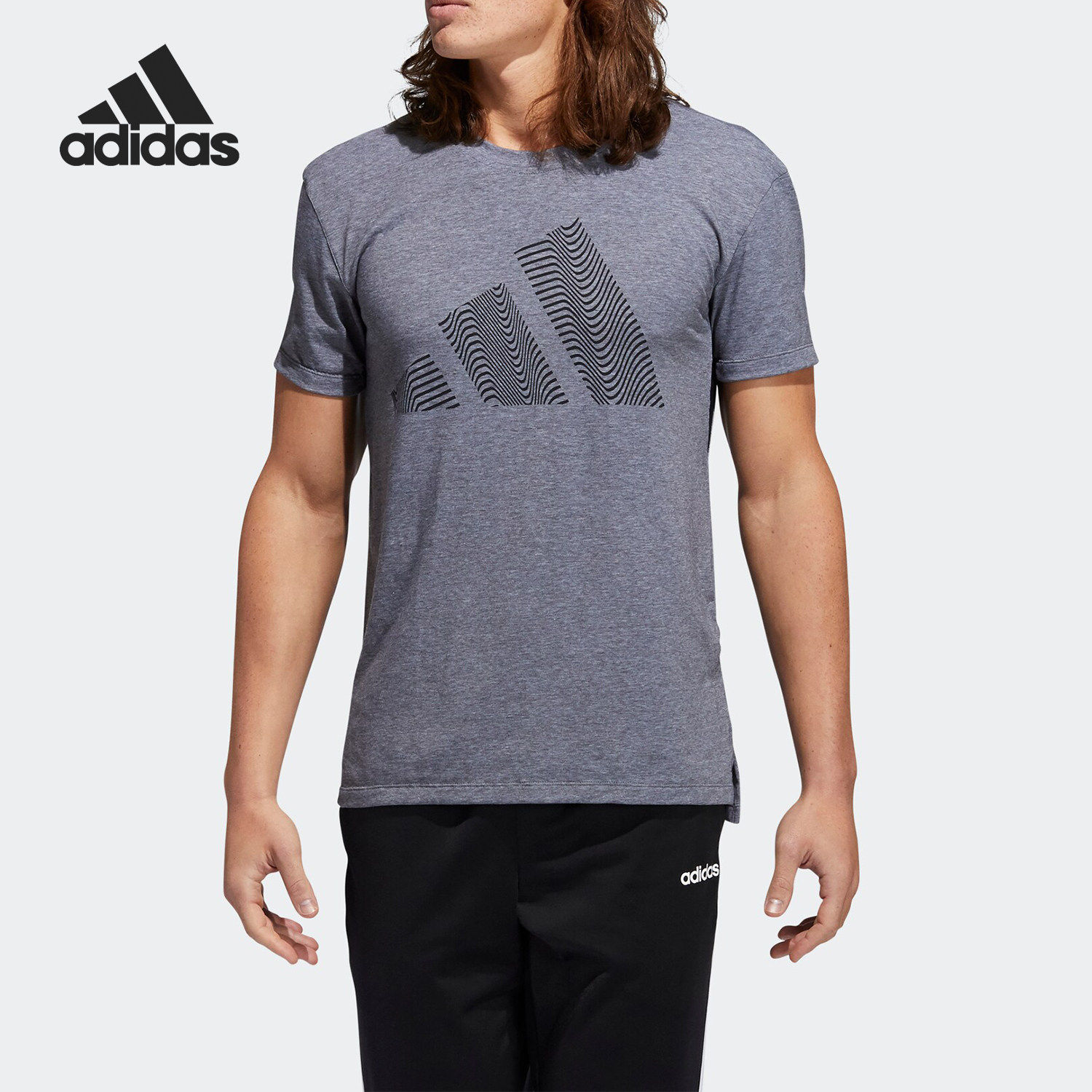 Adidas/阿迪达斯正品 当季新款男子运动型格短袖T恤 GR7070
