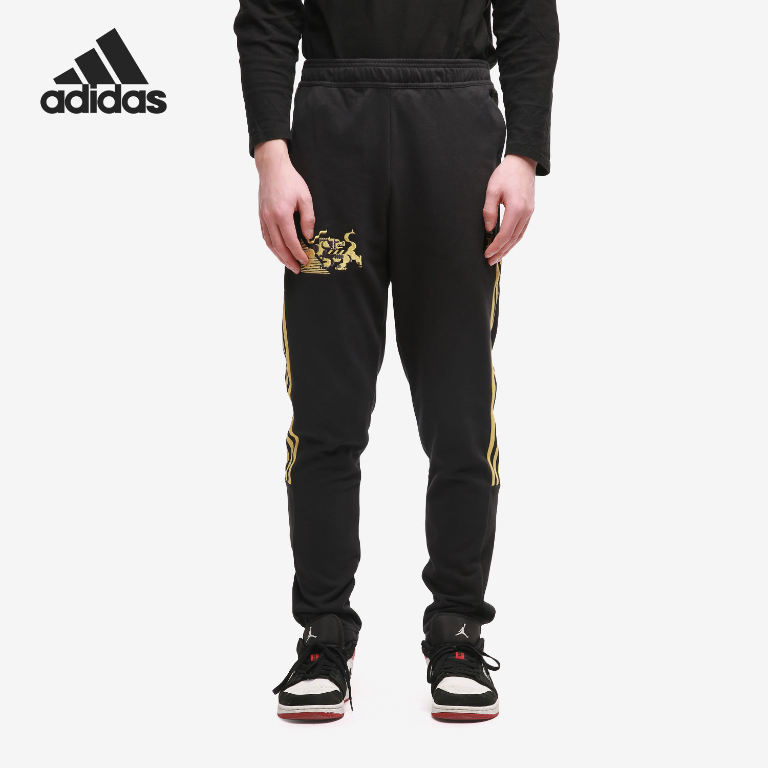 Adidas/阿迪达斯正品当季新款男子跑步休闲耐磨运动长裤 GK8596