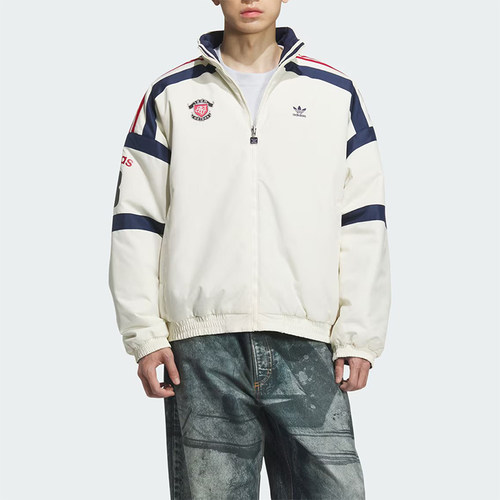 Adidas/阿迪达斯正品三叶草男士运动双面穿保暖立领棉服KC0094