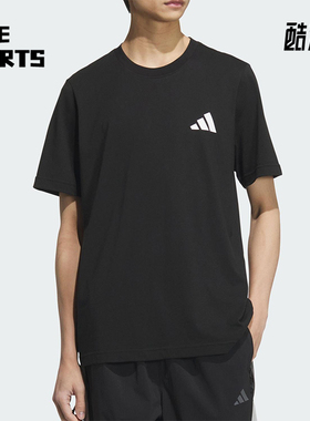 Adidas/阿迪达斯正品2025新款男女同款透气针织休闲短袖KC3060